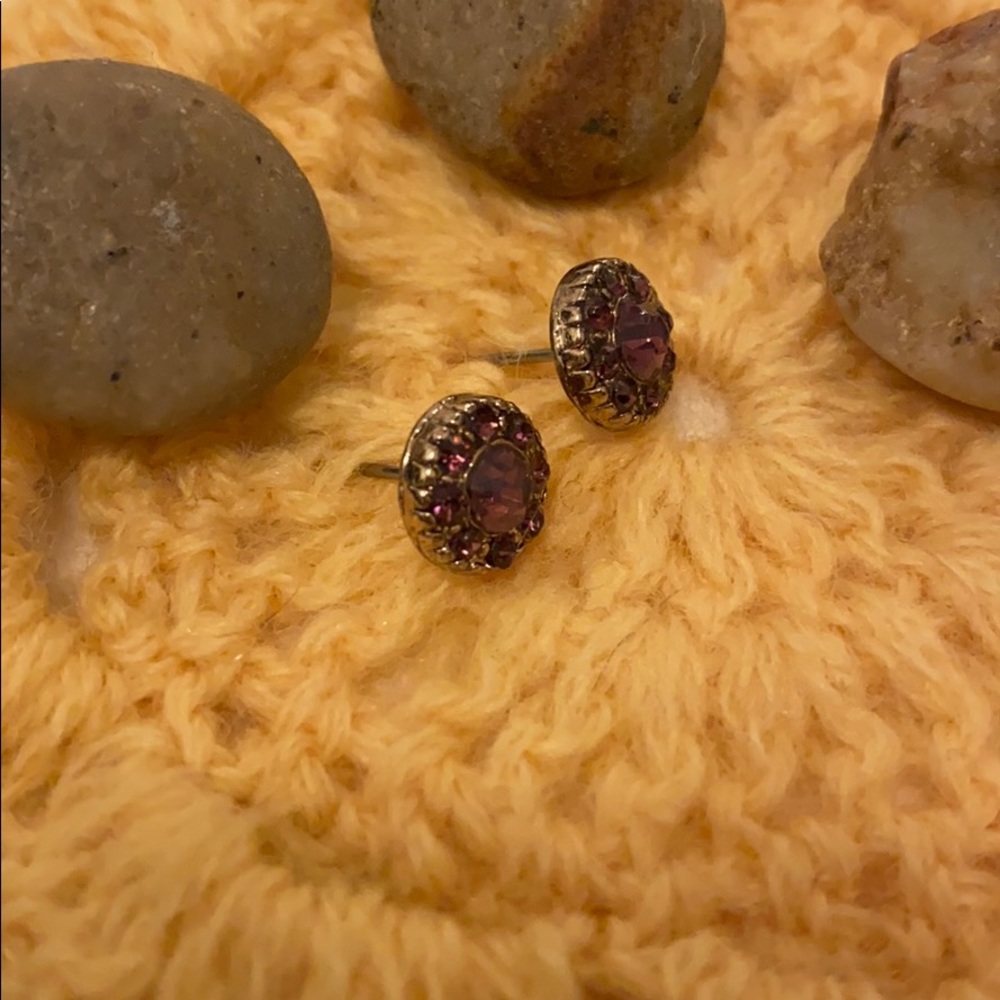 Purple Gem Earrings
